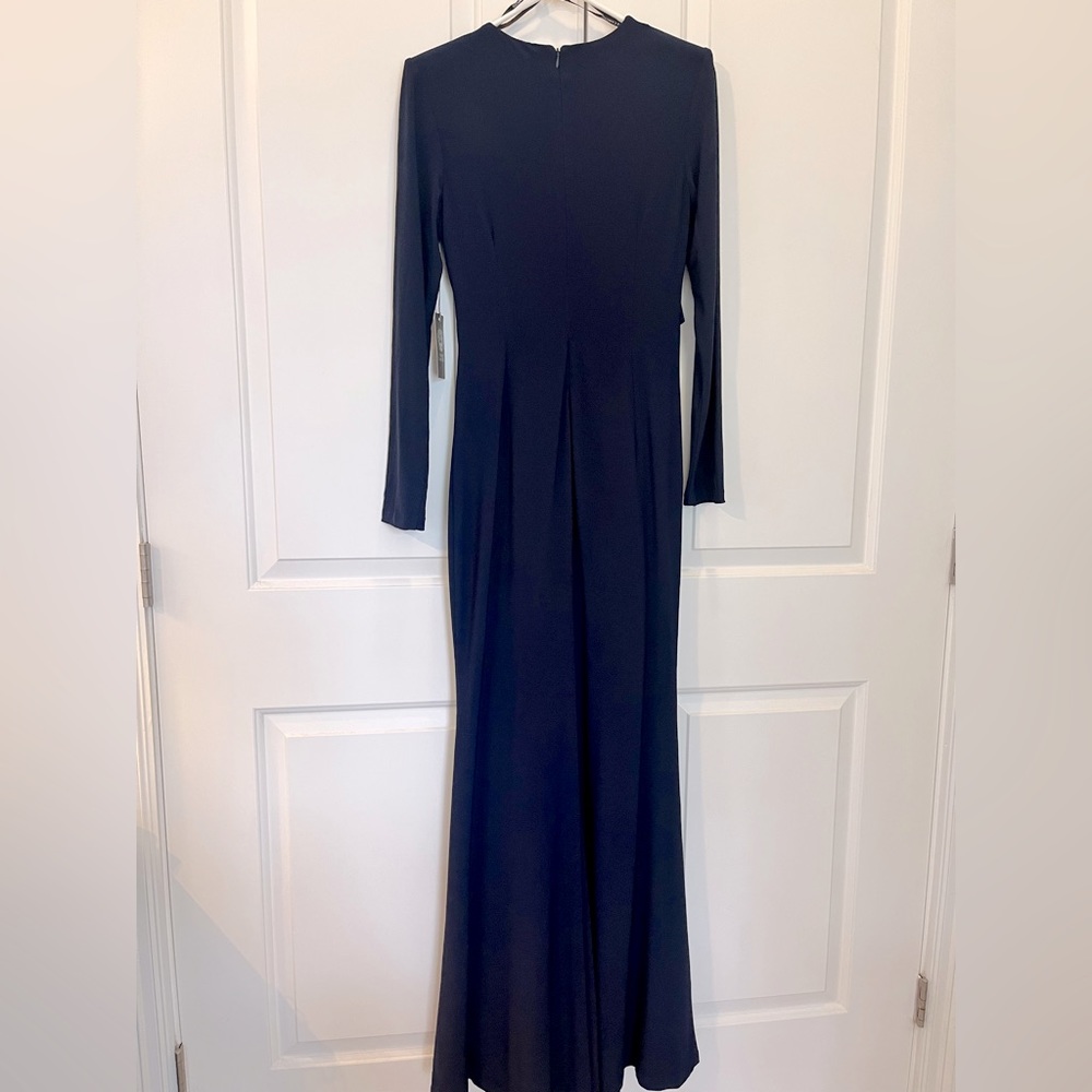 Vince Camuto long slinky dress. Navy-Long sleeve. NWT